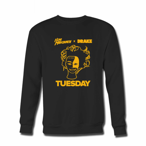 Your I Love Makonnen X Drake Tuesday Cover Crewneck Sweatshirt just got an update. This super comfortable and lighter weight crewneck will become your favorite go-to sweatshirt. The cozy spandex cuffs and waistband make this pill-resistant sweatshirt a fan favorite.And your group will look and feel their best in this premium ringspun cotton crew.