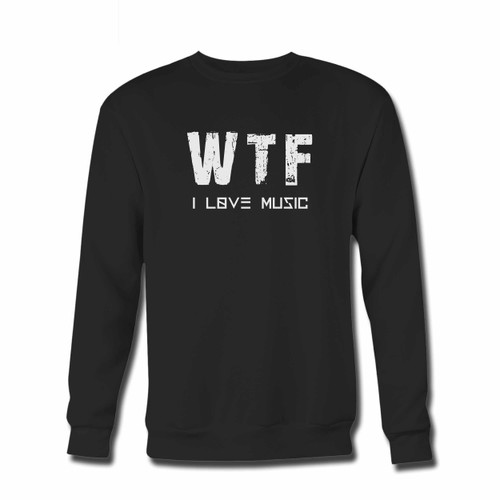 Your I Love Music What The Fuck Crewneck Sweatshirt just got an update. This super comfortable and lighter weight crewneck will become your favorite go-to sweatshirt. The cozy spandex cuffs and waistband make this pill-resistant sweatshirt a fan favorite.And your group will look and feel their best in this premium ringspun cotton crew.