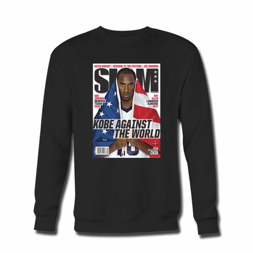 Your Kobe Bryant Against The World Crewneck Sweatshirt just got an update. This super comfortable and lighter weight crewneck will become your favorite go-to sweatshirt. The cozy spandex cuffs and waistband make this pill-resistant sweatshirt a fan favorite.And your group will look and feel their best in this premium ringspun cotton crew.