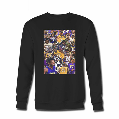 Your Kobe Bryant Collage Crewneck Sweatshirt just got an update. This super comfortable and lighter weight crewneck will become your favorite go-to sweatshirt. The cozy spandex cuffs and waistband make this pill-resistant sweatshirt a fan favorite.And your group will look and feel their best in this premium ringspun cotton crew.