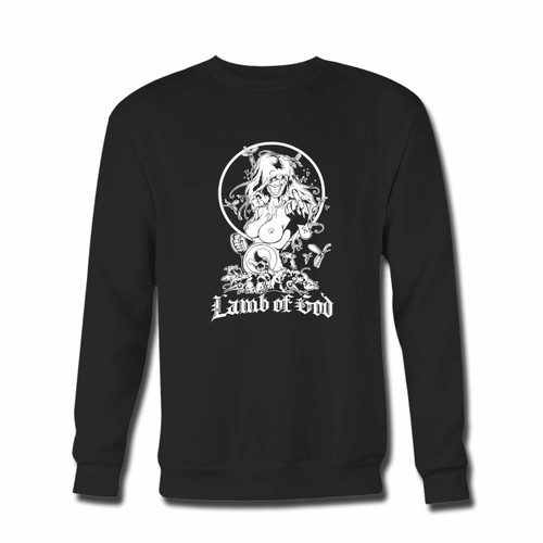 Your Lamb Of God Hellyeah Crewneck Sweatshirt just got an update. This super comfortable and lighter weight crewneck will become your favorite go-to sweatshirt. The cozy spandex cuffs and waistband make this pill-resistant sweatshirt a fan favorite.And your group will look and feel their best in this premium ringspun cotton crew.
