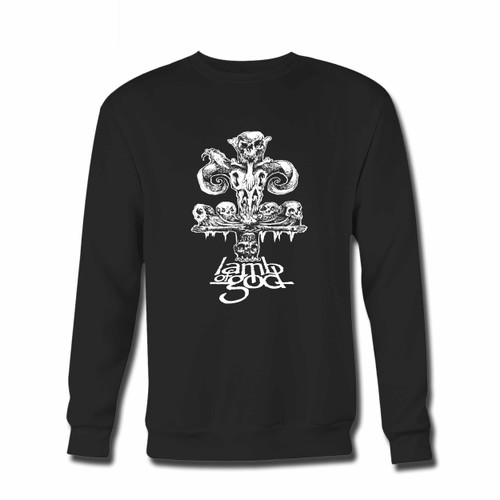 Your Lamb Of God Skull Crewneck Sweatshirt just got an update. This super comfortable and lighter weight crewneck will become your favorite go-to sweatshirt. The cozy spandex cuffs and waistband make this pill-resistant sweatshirt a fan favorite.And your group will look and feel their best in this premium ringspun cotton crew.
