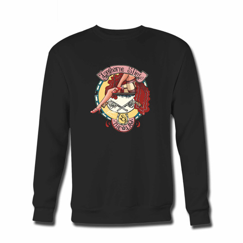 Your Langhorne Slim And The Law Art Crewneck Sweatshirt just got an update. This super comfortable and lighter weight crewneck will become your favorite go-to sweatshirt. The cozy spandex cuffs and waistband make this pill-resistant sweatshirt a fan favorite.And your group will look and feel their best in this premium ringspun cotton crew.