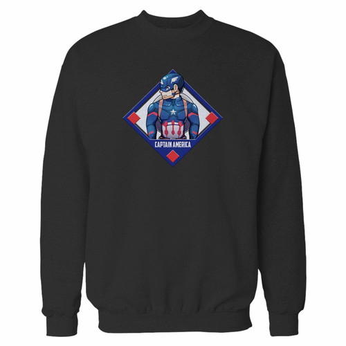 Your hero captain america crewneck sweatshirt just got an update. This super comfortable and lighter weight crewneck will become your favorite go-to sweatshirt. The cozy spandex cuffs and waistband make this pill-resistant sweatshirt a fan favorite.And your group will look and feel their best in this premium ringspun cotton crew.