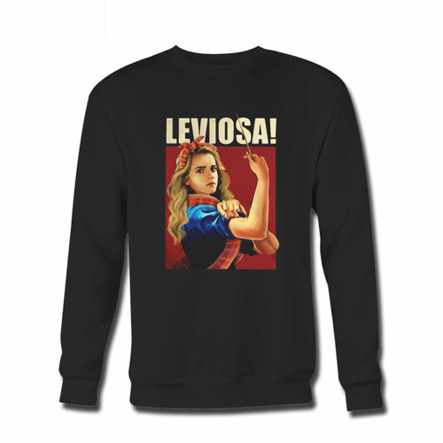 Your Leviosa Hermione Yes We Can Crewneck Sweatshirt just got an update. This super comfortable and lighter weight crewneck will become your favorite go-to sweatshirt. The cozy spandex cuffs and waistband make this pill-resistant sweatshirt a fan favorite.And your group will look and feel their best in this premium ringspun cotton crew.