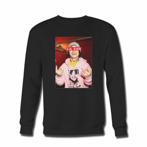 Your Lil Xan Supreme Design Hip Hop Crewneck Sweatshirt just got an update. This super comfortable and lighter weight crewneck will become your favorite go-to sweatshirt. The cozy spandex cuffs and waistband make this pill-resistant sweatshirt a fan favorite.And your group will look and feel their best in this premium ringspun cotton crew.