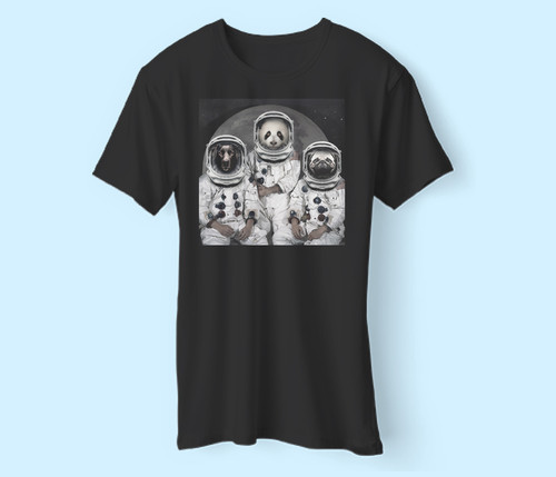 Astronaut Animals Group Men T Shirt