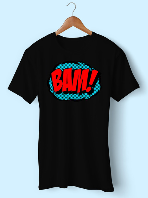Bam Comic Design Funny Men T Shirt