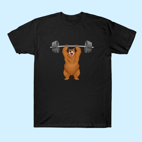 Bear Weightlifting Men T Shirt