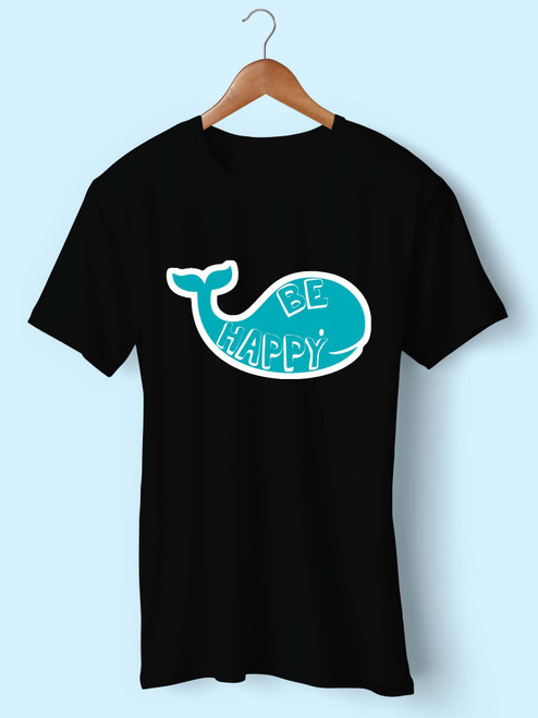 Be Happy Whale Men T Shirt