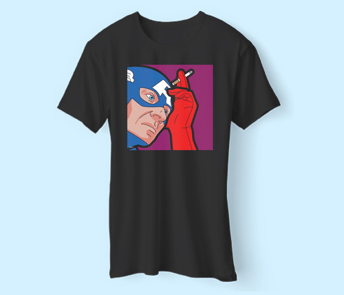 Captain Blues Smoking Men T Shirt