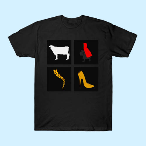 Cow Cape Hair And Slipper Men T Shirt