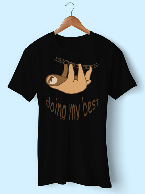 Cute Cartoon Sloth Hanging Doing My Best Sarcasm Men T Shirt