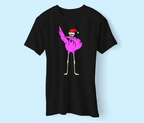 Dabbing Flamingo Christmas Men T Shirt
