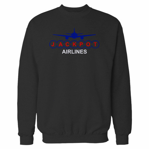 Your jackpot airlines logo crewneck sweatshirt just got an update. This super comfortable and lighter weight crewneck will become your favorite go-to sweatshirt. The cozy spandex cuffs and waistband make this pill-resistant sweatshirt a fan favorite.And your group will look and feel their best in this premium ringspun cotton crew.