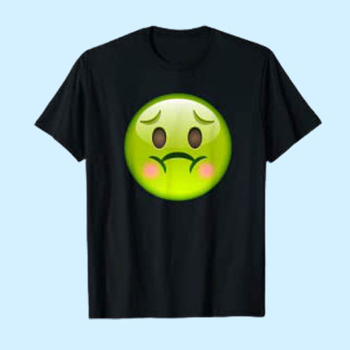 Funny Sick Face Emoji Men T Shirt