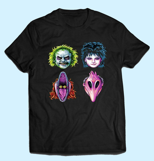 Get In Line Beetlejuice Characters Men T Shirt