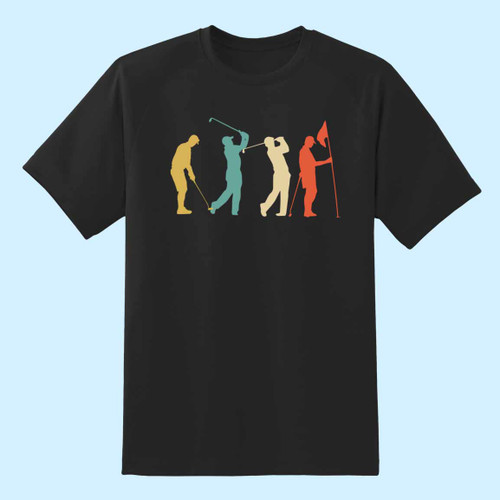 Golfer Retro Pop Art Golf Men T Shirt