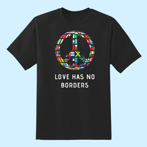 Immigration March T Shirt Love Has No Borders Men T Shirt