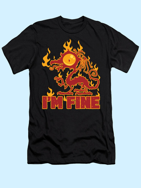 Im Fine Burning Dragon Men T Shirt