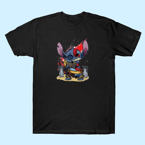 Kratos God of War Stitch Parody Fan Art Men T Shirt