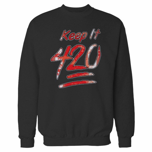 Your keep it 420 marijuana leaf crewneck sweatshirt just got an update. This super comfortable and lighter weight crewneck will become your favorite go-to sweatshirt. The cozy spandex cuffs and waistband make this pill-resistant sweatshirt a fan favorite.And your group will look and feel their best in this premium ringspun cotton crew.