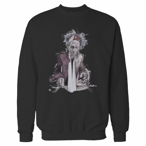 Your keith richards art crewneck sweatshirt just got an update. This super comfortable and lighter weight crewneck will become your favorite go-to sweatshirt. The cozy spandex cuffs and waistband make this pill-resistant sweatshirt a fan favorite.And your group will look and feel their best in this premium ringspun cotton crew.