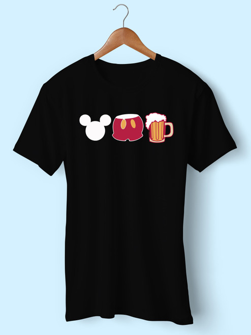 Mickey Drinking Matching Men T Shirt