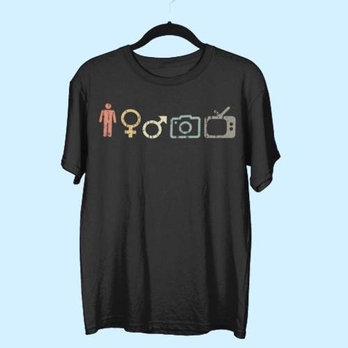 Person Woman Man Camera Tv Donald Trump Men T Shirt