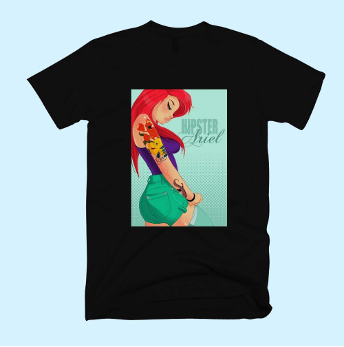 Princess Ariel Hipster The Little Mermaid Men T Shirt