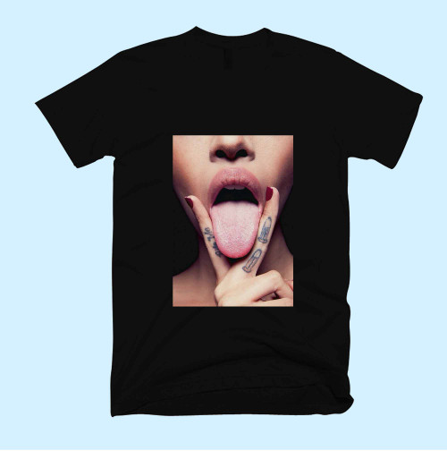 Sexy Girl Lips Attitude Funny Men T Shirt