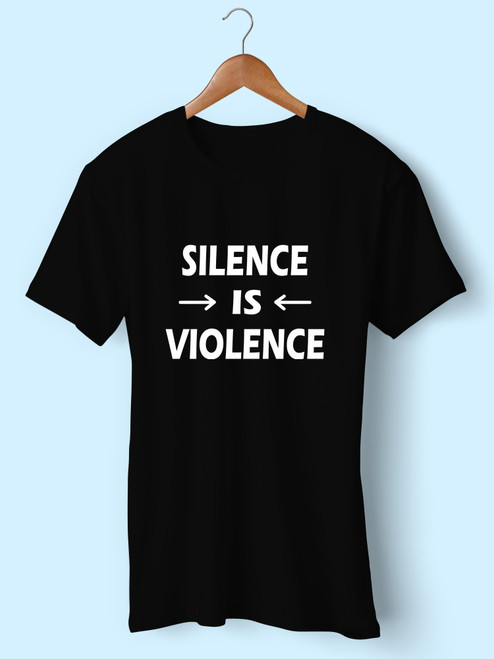 Silence Is Violence White Men T Shirt