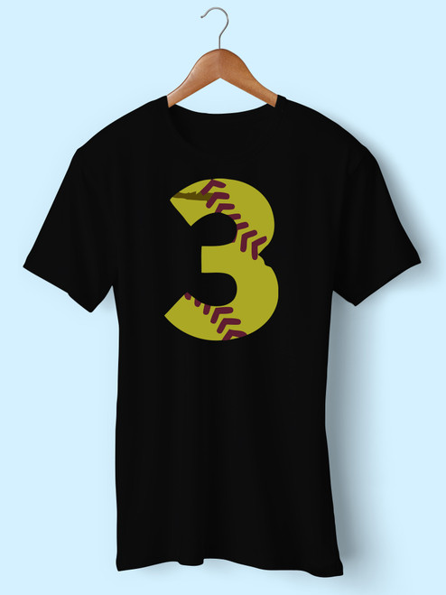 Softball Number Iron On Transfer Men T Shirt