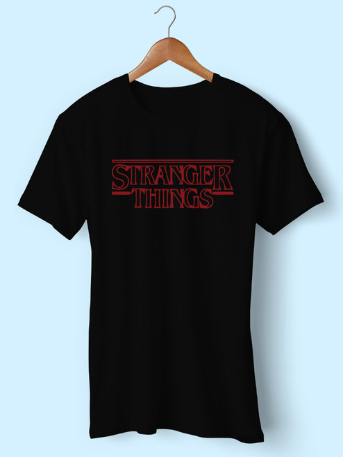 Stranger Things Logo Inspired Cover Men T Shirt