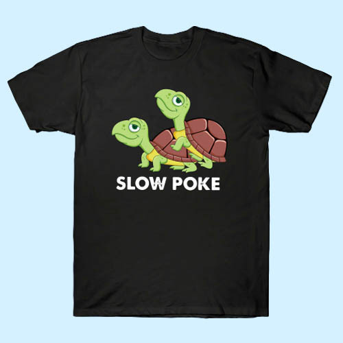 Turtle Slow Poke Funny Vintage Men T Shirt