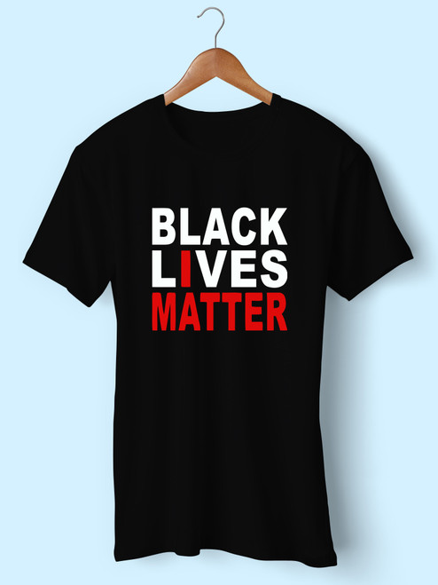 White And Red Black Lives Matter Men T Shirt