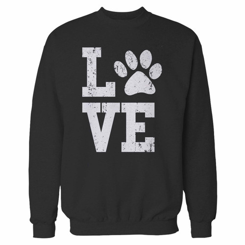 Your love dog paw cute dog funny dog crewneck sweatshirt just got an update. This super comfortable and lighter weight crewneck will become your favorite go-to sweatshirt. The cozy spandex cuffs and waistband make this pill-resistant sweatshirt a fan favorite.And your group will look and feel their best in this premium ringspun cotton crew.