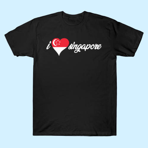 I Love Singapore Heart Best Men T Shirt
