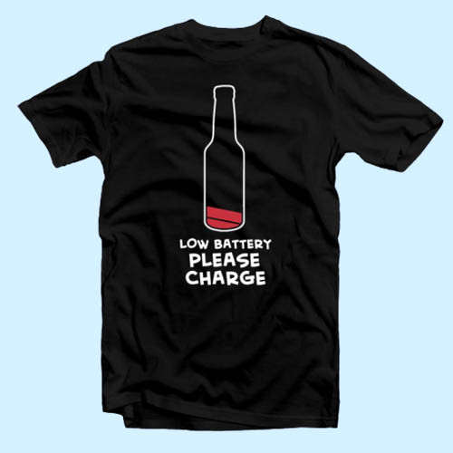 Low Battery Please Charge Beer Best Men T Shirt