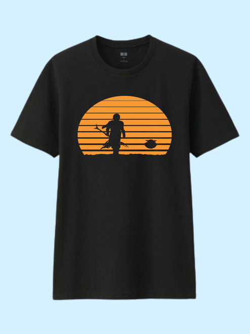 Mandalorian Baby Yoda Sunset Best Men T Shirt