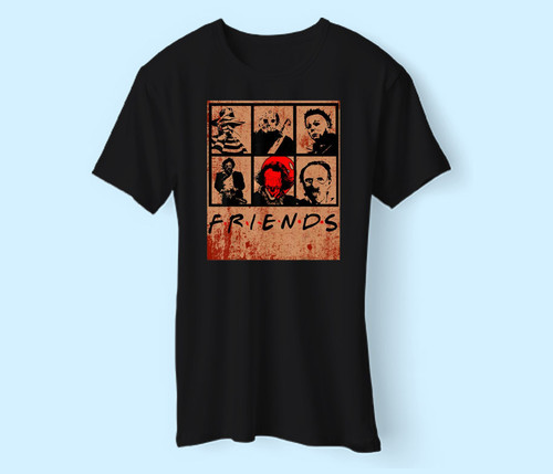 Scary Friends Horror Movie Creepy Halloween Best Men T Shirt