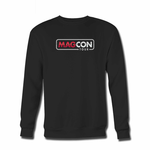 Your Magcon Tour Logo Classic Crewneck Sweatshirt just got an update. This super comfortable and lighter weight crewneck will become your favorite go-to sweatshirt. The cozy spandex cuffs and waistband make this pill-resistant sweatshirt a fan favorite.And your group will look and feel their best in this premium ringspun cotton crew.