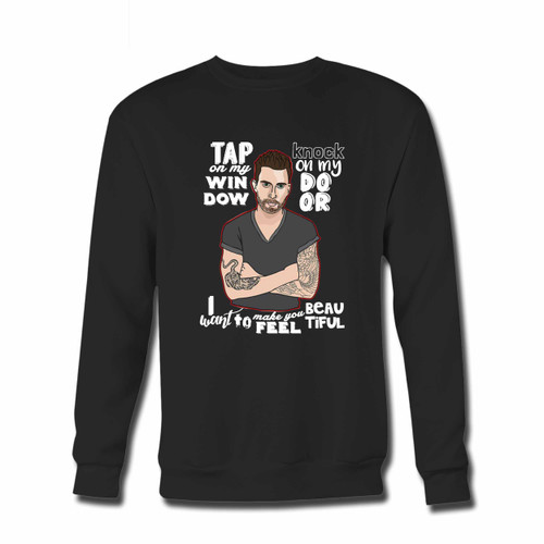 Your Maroon 5 Adam Levine Vector Quote Crewneck Sweatshirt just got an update. This super comfortable and lighter weight crewneck will become your favorite go-to sweatshirt. The cozy spandex cuffs and waistband make this pill-resistant sweatshirt a fan favorite.And your group will look and feel their best in this premium ringspun cotton crew.