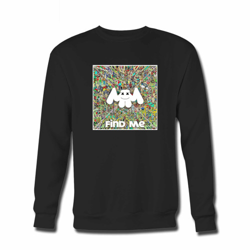 Your Marshmello Find Me Cover Crewneck Sweatshirt just got an update. This super comfortable and lighter weight crewneck will become your favorite go-to sweatshirt. The cozy spandex cuffs and waistband make this pill-resistant sweatshirt a fan favorite.And your group will look and feel their best in this premium ringspun cotton crew.