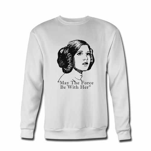 Your May The Force Be With Her Princess Leia Sketch Crewneck Sweatshirt just got an update. This super comfortable and lighter weight crewneck will become your favorite go-to sweatshirt. The cozy spandex cuffs and waistband make this pill-resistant sweatshirt a fan favorite.And your group will look and feel their best in this premium ringspun cotton crew.