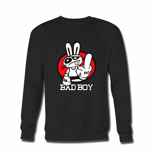 Your Middle Finger Gangsta Rabbit Bad Boy Crewneck Sweatshirt just got an update. This super comfortable and lighter weight crewneck will become your favorite go-to sweatshirt. The cozy spandex cuffs and waistband make this pill-resistant sweatshirt a fan favorite.And your group will look and feel their best in this premium ringspun cotton crew.