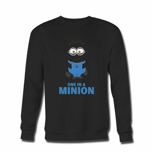 Your Minion On In A Minion Crewneck Sweatshirt just got an update. This super comfortable and lighter weight crewneck will become your favorite go-to sweatshirt. The cozy spandex cuffs and waistband make this pill-resistant sweatshirt a fan favorite.And your group will look and feel their best in this premium ringspun cotton crew.