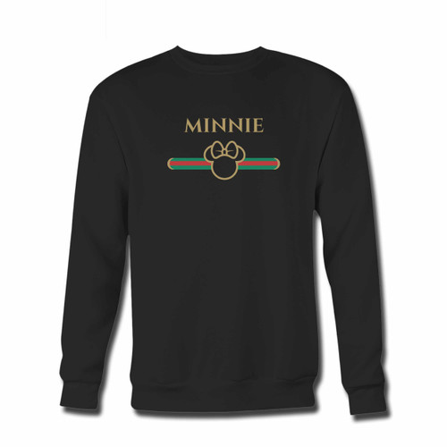 Your Minnie Guccie Crewneck Sweatshirt just got an update. This super comfortable and lighter weight crewneck will become your favorite go-to sweatshirt. The cozy spandex cuffs and waistband make this pill-resistant sweatshirt a fan favorite.And your group will look and feel their best in this premium ringspun cotton crew.