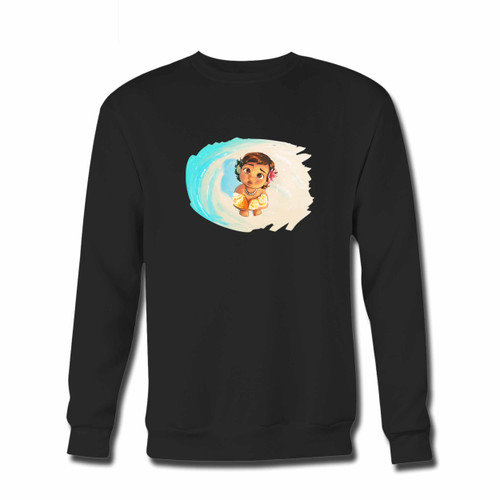 Your Moana Baby Moana Cute Art Crewneck Sweatshirt just got an update. This super comfortable and lighter weight crewneck will become your favorite go-to sweatshirt. The cozy spandex cuffs and waistband make this pill-resistant sweatshirt a fan favorite.And your group will look and feel their best in this premium ringspun cotton crew.
