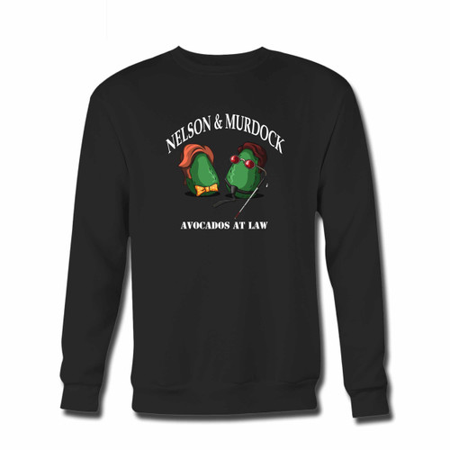 Your Nelson And Murdock Avocados At Law Crewneck Sweatshirt just got an update. This super comfortable and lighter weight crewneck will become your favorite go-to sweatshirt. The cozy spandex cuffs and waistband make this pill-resistant sweatshirt a fan favorite.And your group will look and feel their best in this premium ringspun cotton crew.